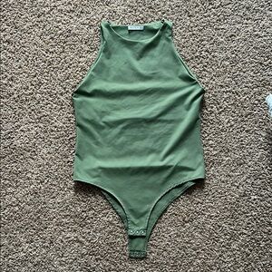 Green Sleeveless Bodysuit